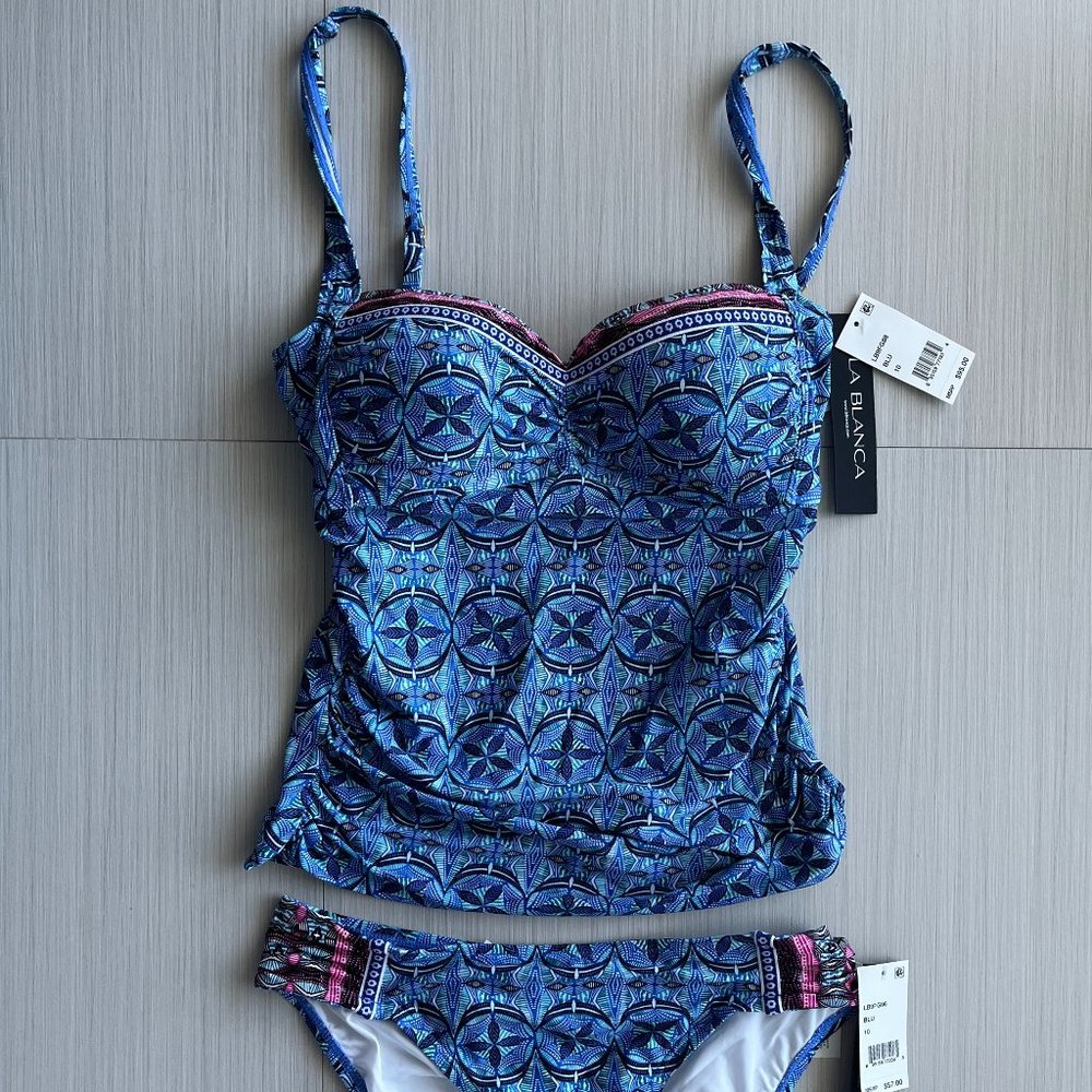 La Blanca Tankini Set Size 10 NWT